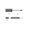 ORICO PW4U 4 PORT 3.0 USB HUB (BLACK)