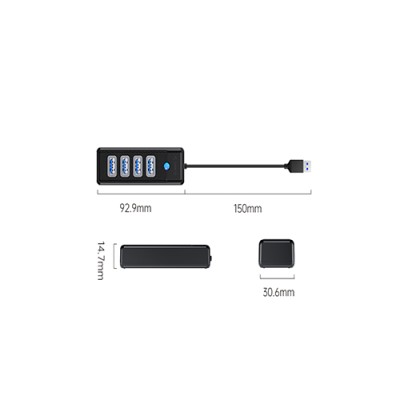 ORICO PW4U-U3 4 PORT USB-A TO USB 3.0 HUB