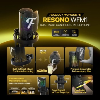 FANTECH WFM1 Finecoustic RESONO Dual Mode Microphone