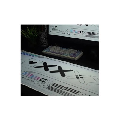 Blisspads BP04 Print Stream White Gaming Mouse Pad