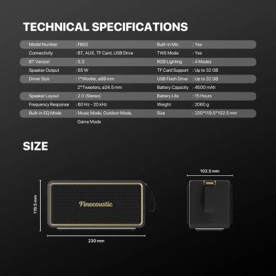 FANTECH FBS2 FINECOUSTIC HOKO NOMAD Portable Bluetooth Speaker