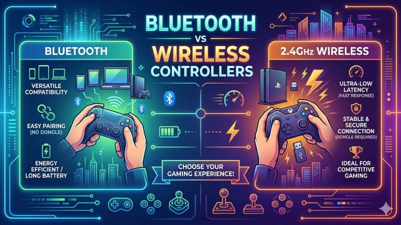 Bluetooth vs Wireless Controllers: Which Is Better? 