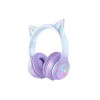 Onikuma B90 RGB Cat Ear Bluetooth Gaming Headphone (Purple)