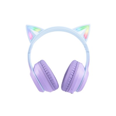 Onikuma B90 RGB Cat Ear Bluetooth Gaming Headphone (Purple)