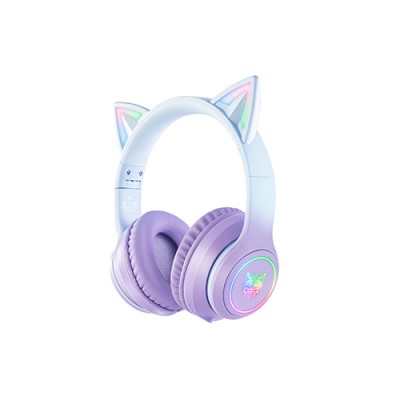 Onikuma B90 RGB Cat Ear Bluetooth Gaming Headphone (Purple)
