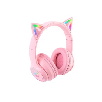 Onikuma B90 RGB Cat Ear Bluetooth Gaming Headphone (Pink)