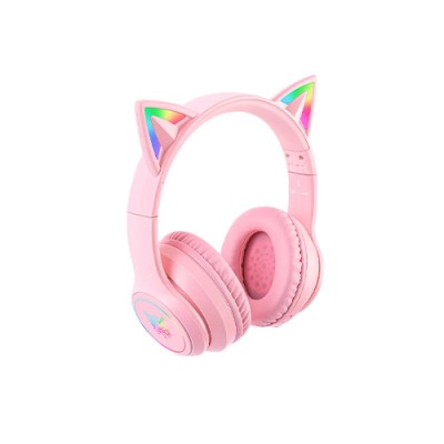 Onikuma B90 RGB Cat Ear Bluetooth Gaming Headphone (Pink)