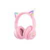 Onikuma B90 RGB Cat Ear Bluetooth Gaming Headphone (Pink)