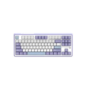 Ajazz AK870 HE Purple White Mechanical Keyboard