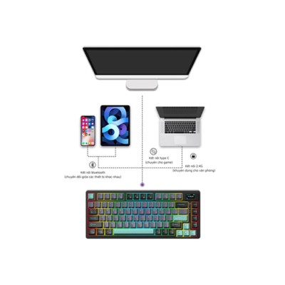 MONKA 3075 PRO V2 Tri Mode Mechanical Keyboard