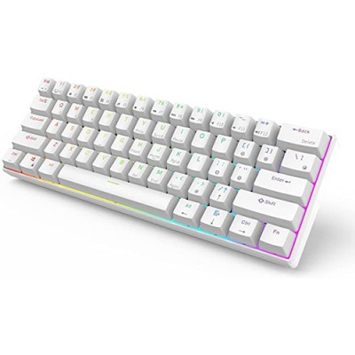 ROYAL KLUDGE RK61 Dual Mode Mechanical Keyboard – WHITE