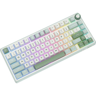 ROYAL KLUDGE RK R75 Mechanical Keyboard (White-Green)