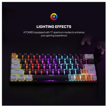Fantech ATOM63 MK874V2 RGB Blue Switch Gaming Mechanical Keyboard